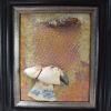 Argyll  secret coast collage acrylic painting Lobster claw net Assemblage wood