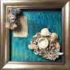 Argyll  beach sand shells collage acrylic   Assemblage rope knots assemblage